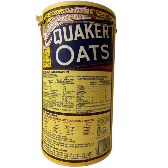 Quaker Oats 1899 Scribner Magazine Ad & Replica 1896 Label Quaker Oats Container - Picture 9 of 12